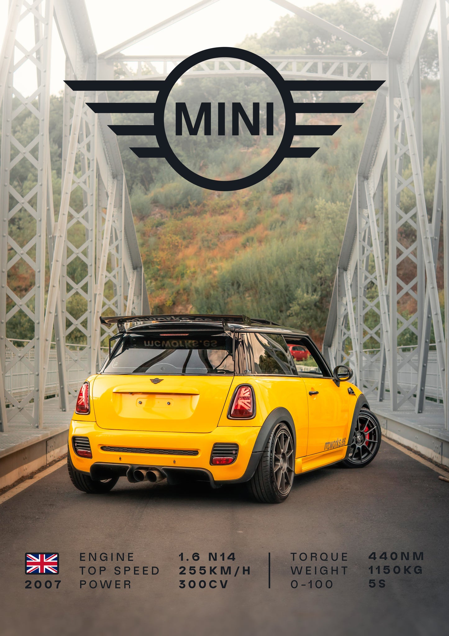 Póster coche personalizado specs