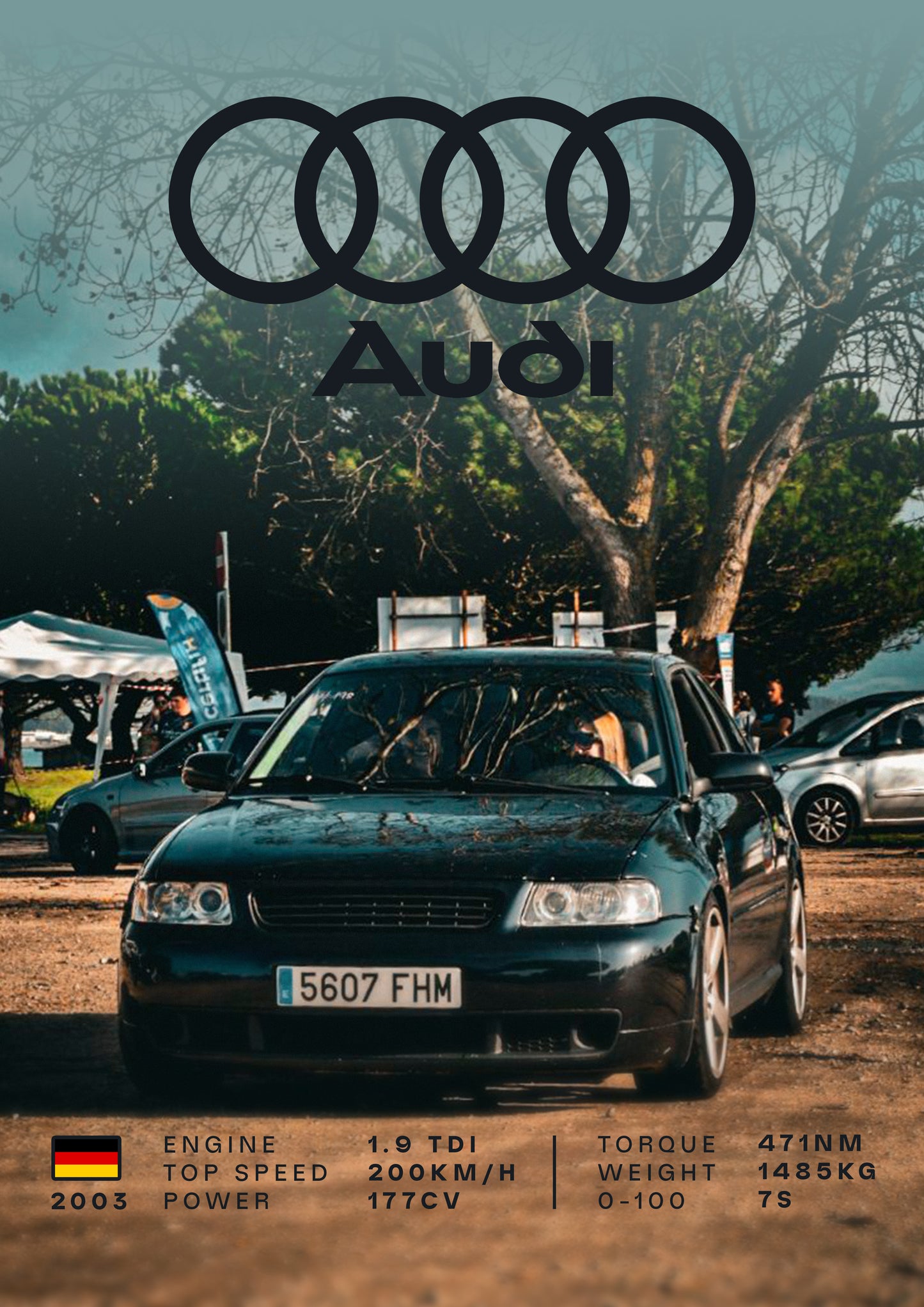 Póster coche personalizado specs