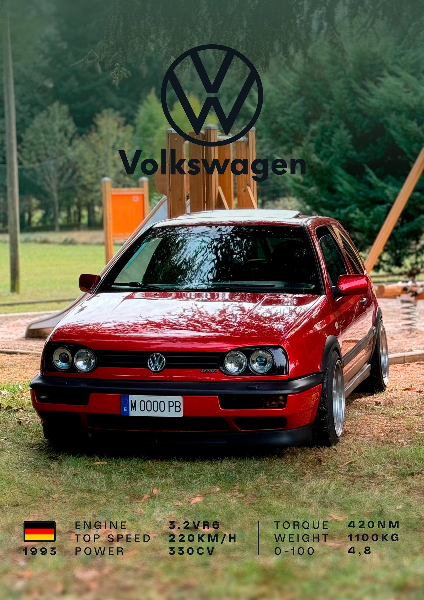 Póster coche personalizado specs