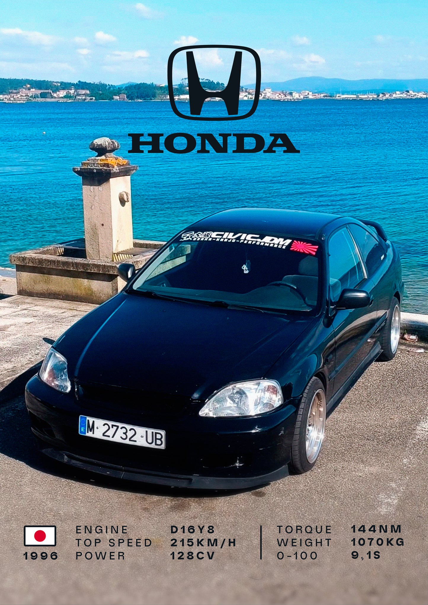 Póster coche personalizado specs