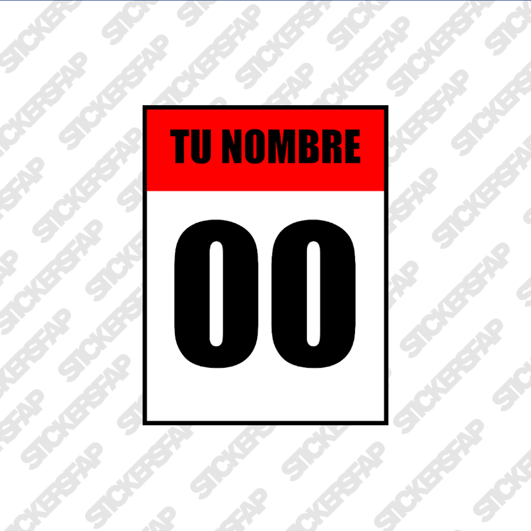 Pegatina dorsal personalizado