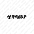 Pegatina conducir es mi terapia