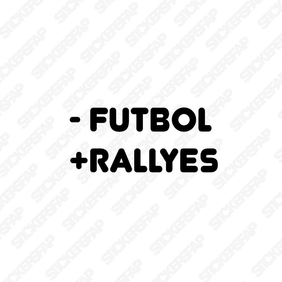 Pegatina -futbol +rallyes