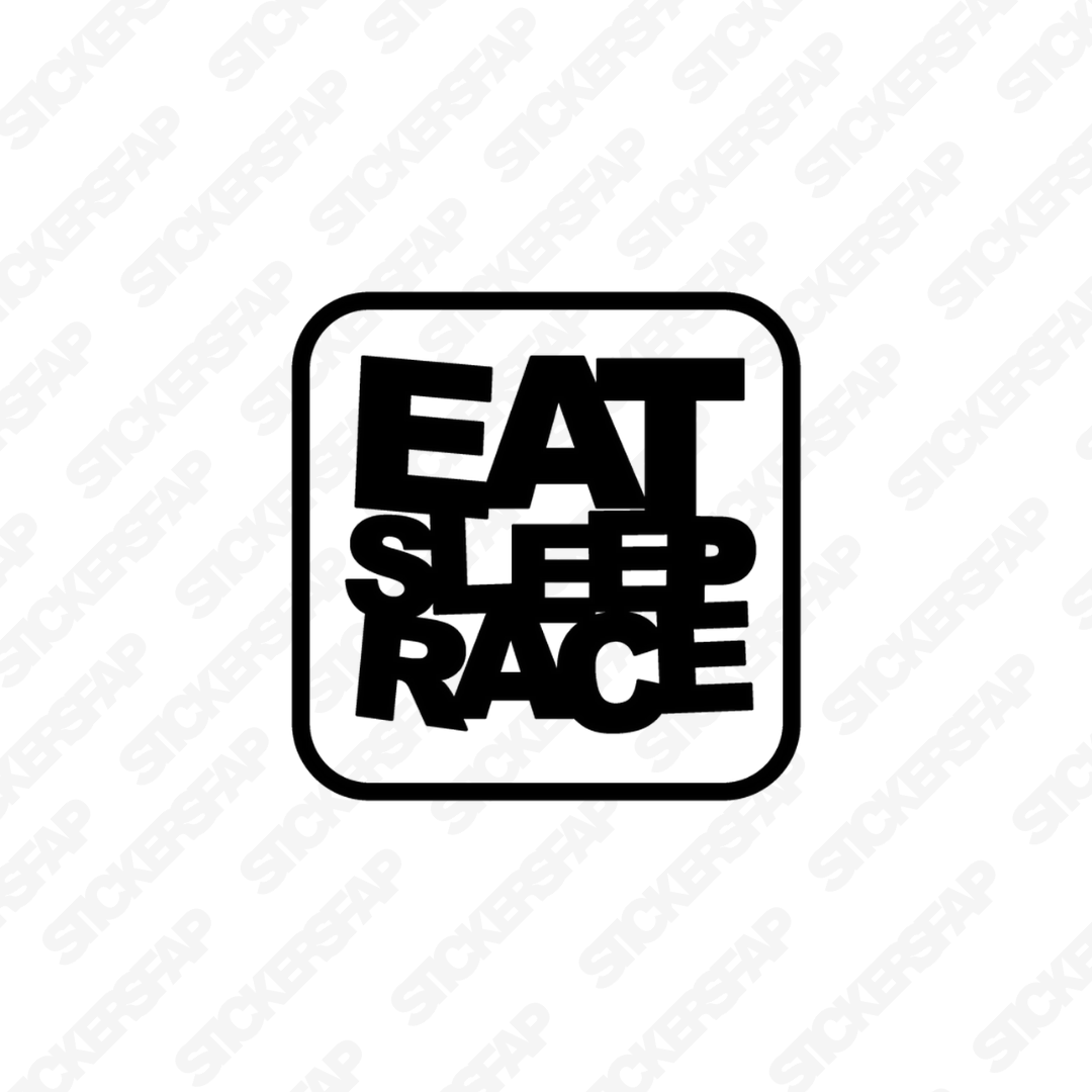 Pegatina eat sleep race