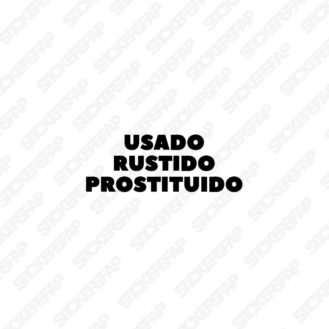 Pegatina usado rustido prostituido