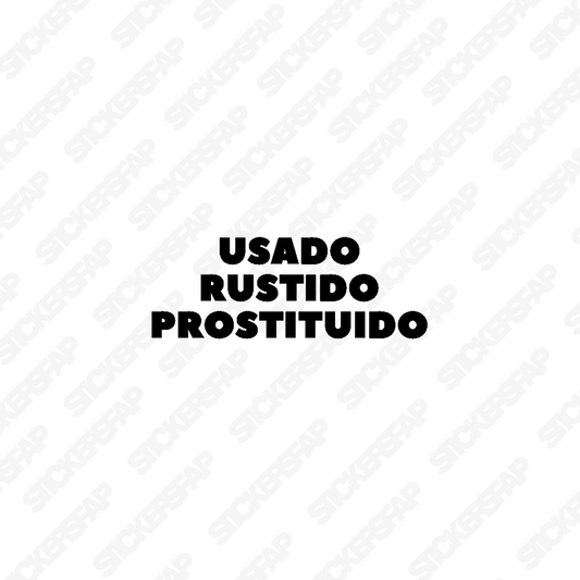 Pegatina usado rustido prostituido