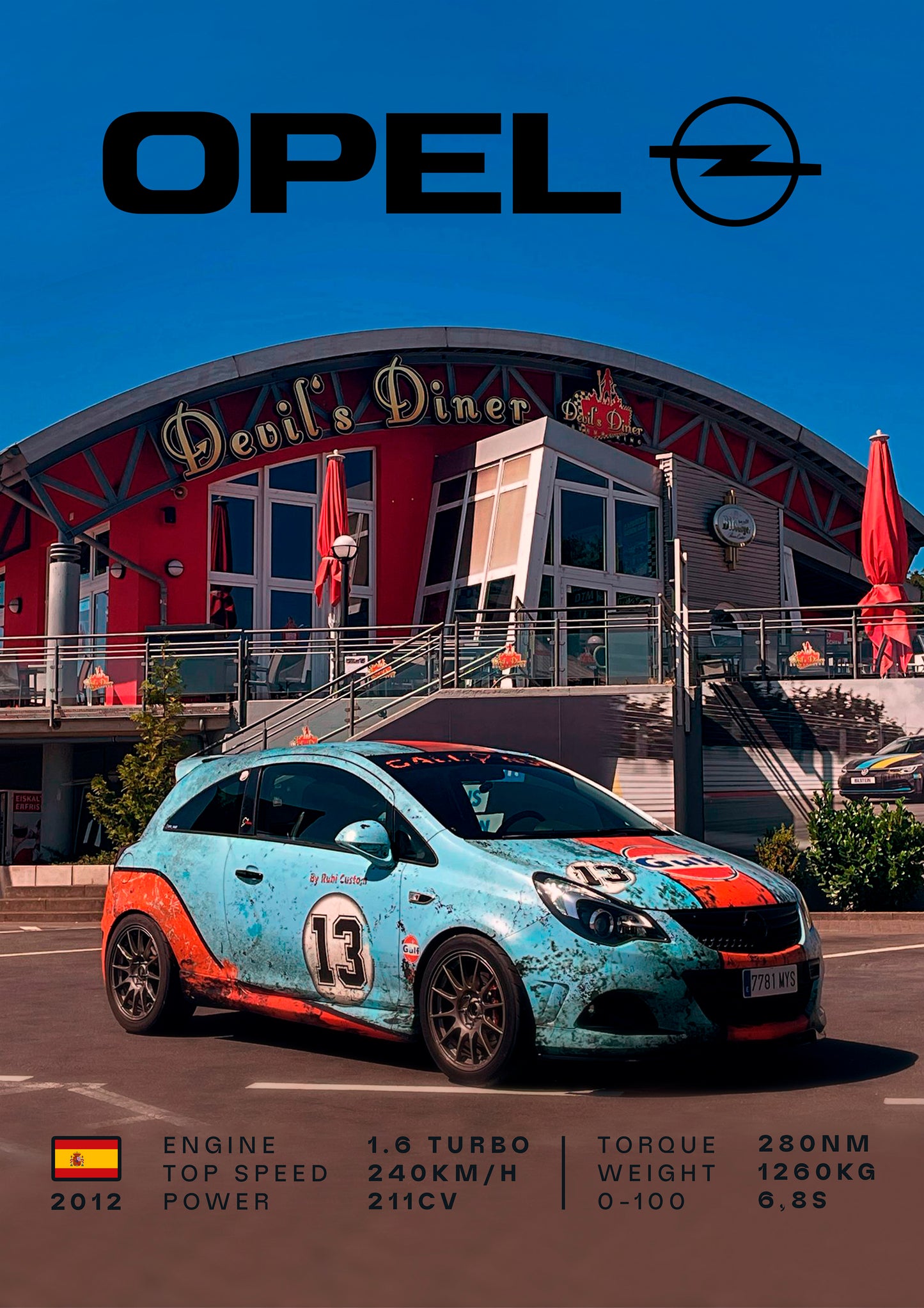 Póster coche personalizado specs