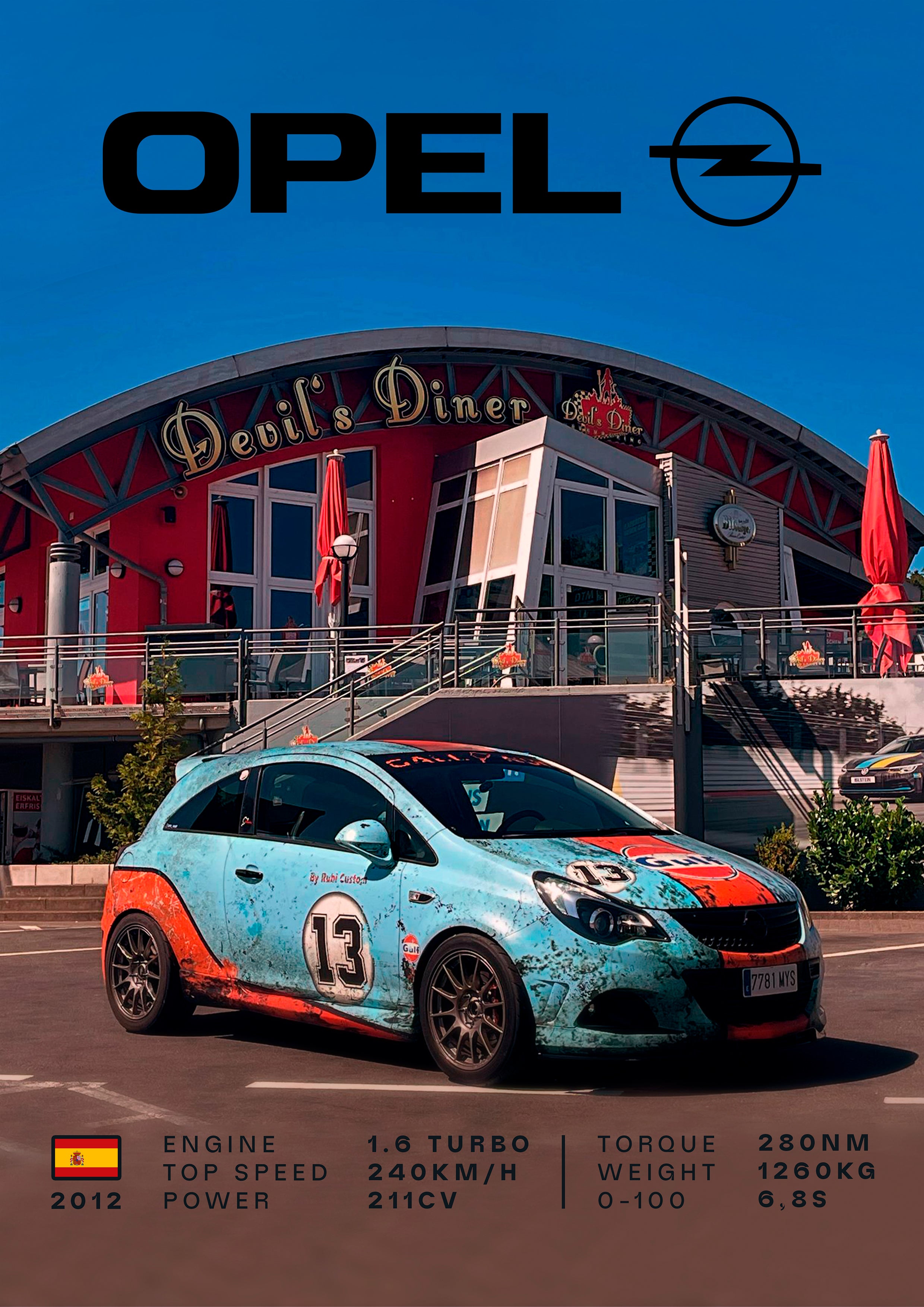 Póster coche personalizado specs