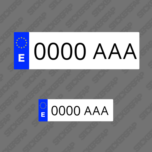 Matricula adhesiva España